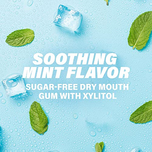 ACT Dry Mouth Moisturizing Gum, 20 Pieces, With Xylitol, Sugar Free Soothing Mint