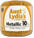 Aunt Lydia's Crochet Cotton Metallic Crochet Thread Size 10 (2 - Pack) (Gold/Gold)