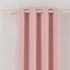 DAIMEIEN Window Treatment Panels Thermal Insulated Solid Grommet Blackout Curtains/Drapes with Tiebacks for Living Room (A Pair,W 52 x L 63 inches, Pink)