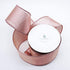 CT CRAFT LLC Metallic Diamond Wired Ribbon for Home Decor, Gift Wrapping, DIY Crafts, 2.5” x 10 Yards x 1 Rolls - Rose Gold