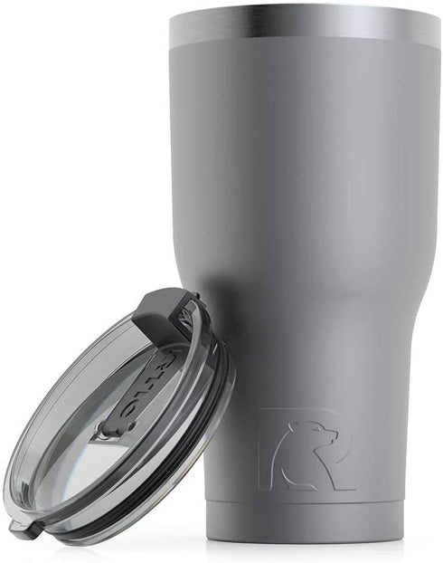 RTIC Tumbler, 30 oz, Graphite, Insulated Travel Stainless Steel Mug, Hot Or Cold Drinks, with Splash Proof Lid