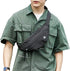 Black Large Fanny Pack for Men Women Plus Size Waist Waterproof, Gym Outdoor Fashion Belt Waist Bag Pack Pouch for Men with Zipper Adjustable Strap,Nylon