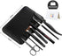 SENXILLER Eyebrow Kit Razor Pencil Brush Stencil Scissors Tweezers Grooming Kit with Mirror for Men and Women (Dark Brown Eyebrow Pencil)