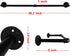 ERYTLLY 2 Bases Wall Mount Clothes Rack Industrial Pipe Clothes Rack On Wall Hanging Rod Laundry Room Hanging Rod Detachable Wall Mounted Iron Garment Bar for Bathroom, Room, Living Room, office Use