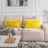 Home Brilliant Yellow Fur Pillow Covers Decorative Faux Fur Oblong Fuzzy Throw Pillow Cover for Couch Sofa Bed, 12x20inches, 30 x 50cm, Set of 2