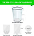 Small Clear Trash Bags FORID 1.2 Gallon Garbage Bags 220 Count Wastebasket Bin Liners for Bathroom Bedroom Office Garbage Can