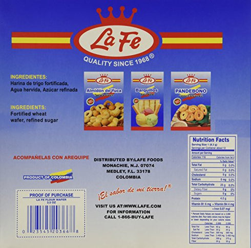 La Fe Obleas Flour Wafers 12 Pack
