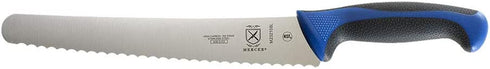 Mercer Culinary Millennia Colors Blue Handle, 10-Inch Wavy Edge Wide, Bread Knife