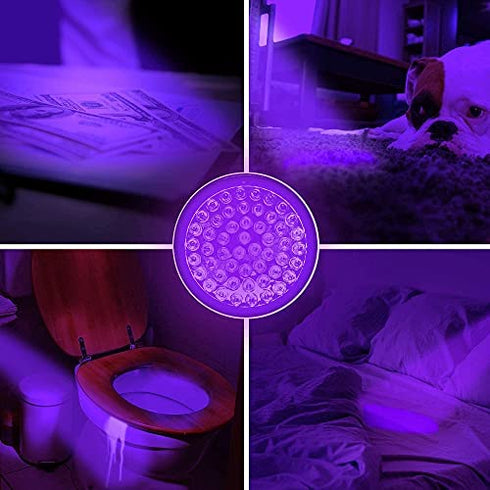 Kobra Black Light Flashlite - 100 LED UV Flashlight Black Light for Pet Urine Detection - Lamp & Black Light Flashlight for Inspection - UV Light Flashlight Intensity 18W 385-395nm LEDs Scorpions