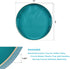 MAONAME 13" Round Tray, Teal Serving Tray with Handles, Modern Decorative Tray for Coffee Table, Plastic Ottoman Tray for Ottoman, Bathroom, Decor