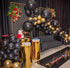 Oopat DIY Black and Gold Balloon Garland Arch Kit for 50th 60th Birthday Thanksgiving New Year Retirements Graduation Anniversary Party Backdrop Decoration