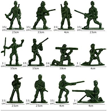 RAINBOW TOYFROG Army Men Play Bucket-Soldiers of WWII-Over 300 Piece Set