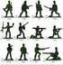 RAINBOW TOYFROG Army Men Play Bucket-Soldiers of WWII-Over 300 Piece Set