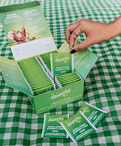 Desincha Tea - Debloatea Detox Tea I Teatox Ginger & Peppermint I Colon Cleanse, Increase Energy, Mental Focus I Helps Improve Digestion & May Reduce Bloating I 8 Natural Ingredients I 60 Day Supply