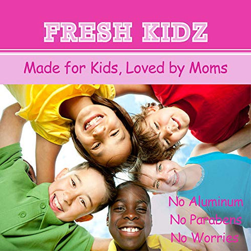 Keep it Kind Fresh Kidz Natural Roll On Deodorant 24 Hour Protection for Kids & Teens - Girls "Pink" 1.86 fl.oz. (3 Pack)