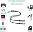KINGTOP 2 Pack 3.5mm Combo Audio Adapter Cable for PS4,PS5,Xbox One,Tablet,Mobile Phone,PC Gaming Headsets and New Version Laptop