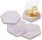 INA KI Natural Marble and Stone Coaster With Anti-Skid Cork Bottom (For home, Kitchen, Bath & Spa)