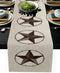 Texas Western Star Rustic Table Runner-Cotton linen-Long 90 inche Barn Star Dresser Scarves,Kitchen Coffee/Dining Farmhouse Cowboy Tablerunner for Country Home Living Room,Holiday Dinner Scarf Decor