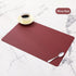 GabrielModu Placemats,Washable Table Mats for Dining Table,Waterproof Durable Reusable Non-Slip Heat-Resistant Stain- Resistant PVC Mats Kitchen,Easy Clean Wipeable Place Mat Set of 4, Wine Red