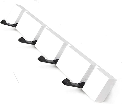 KYSMOTIC Modern Coat Hooks Wall Mounted, Folding Coat Rack Wall Mounted, Wall Floating Coat Hook Rack Space-Saving Coat Hanger for Coats, Key - White 4 Hooks