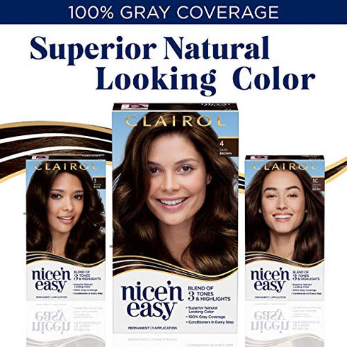 Clairol Nice'n Easy Permanent Hair Dye, 6.5 Lightest Brown Hair Color, Pack of 1