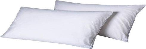 Body Pillow Protectors Waterproof 20x55 Pair Soft Set of 2 Breathable �¤️ Life Time Warranty �¤️ Membrane Smooth Fabric Zip Encasement Covers Cases White