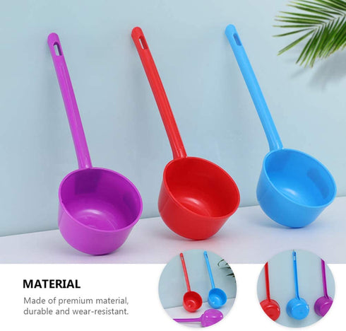 Cabilock 3PCS Water Ladle Plastic Kitchen Accessories Bathroom Water Scoop Cup Bathing Ladle Container Large Ladles Bath Spoon Home Essential