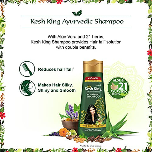Kesh King Anti-Hairfall Aloe Vera Shampoo 200ml - 1 Pack