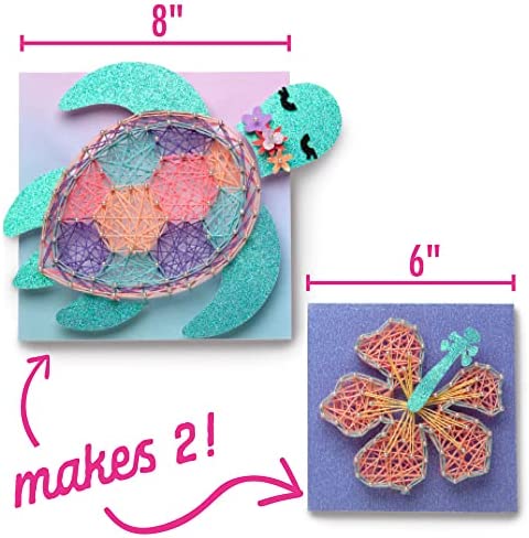Craft-tastic String Art Sea Turtle for 2 Fun Craft Projects — Sea Turtle and Hibiscus Flower — Ages 10+