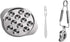 Cabilock Escargot Dining Set 12 Compartment Holes Snail Escargot Plate Tong Fork Set Oyster Serving Trays Stainless Steel Oyster Pan Shell Shaped Dishes for Lemons Sauce Oysters