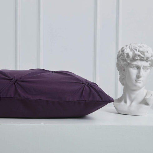 Raytrue-X Ultra Soft Pillow Cases Standard Size, Purple Pillow Shams Set of 2, Decorative Pillow Covers with Pinch Pleated Design 20x26 inches