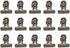 Tim Holtz Idea-ology Hinge Clips, Antique Satin Nickel Finish, Pack of 15 Miniature Metal Bulldog Clips, 7/8 x 7/8 Inch, TH92692