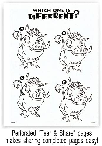 Disney Coloring Book Set with Stickers - Bundle Includes 80 Page Coloring Book, Stickers, and Door Hanger (Lion King)