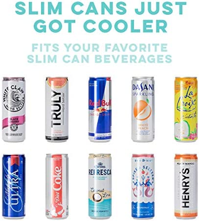 Swig Life Skinny Can Cooler, Stainless Steel, Dishwasher Safe, Triple Insulated Slim Can Sleeve for 12oz Tall Skinny Can Beverages (Hot Pink)