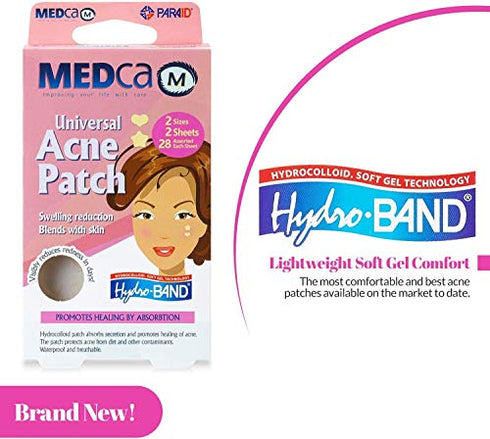 Acne Patch - (Pack of 56) Pimple Spot Treatment Hydrocolloid Bandages Absorbing Zit Cover Dots, Heart And Star Shapes by MEDca