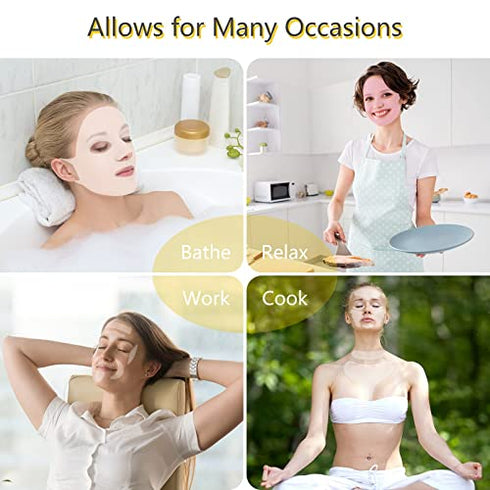 32 Pieces Facial Chest Neck Silicone Pad Reusable Face Forehead Patches Facial Sleeping Mask Cover for Smoothing Facial Chest Neck Forehead Eye Mouth