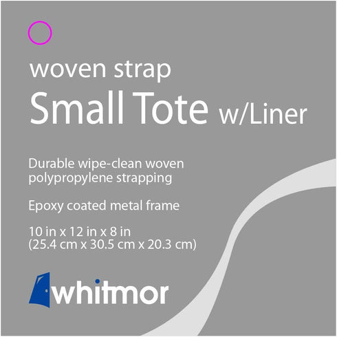 Whitmor Woven Strap Storage Tote, Liner, Espresso Shelf Basket, Small W