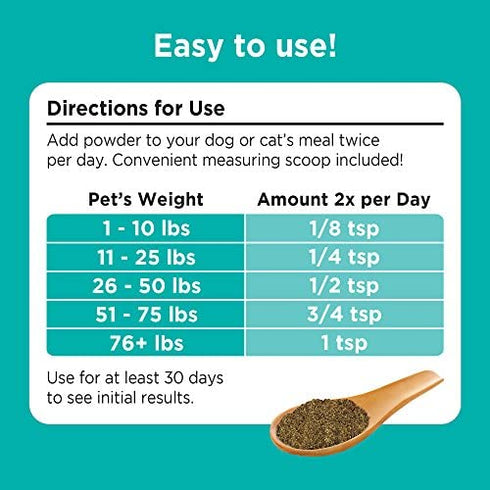 Solid Gold SeaMeal Multivitamin for Dogs & Cats - Grain Free Kelp Supplement - Digestive Enzymes for Dogs - Gut Health & Immune Support - Healthy Skin & Coat - Omega 3 & Superfood Powder - 5 oz