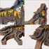 Forest Animals Wooden Wolf Decor, Wolf Figurines and Statues, Howling Wolf Desk Decor with Hollowed Multilayers, Wood Wolf Sculpture Rustic Home Decor, Wolf Decorations for Home Shelf Cabinet Table