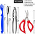 Crab and Lobster Tools - Crab Leg Crackers and Picks Set, Picks Knife for Crab, Shellfish Scissors Nut Cracker, Stainless Steel Seafood Utensils Crackers & Forks Cracker