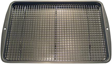 Hamilton Housewares Stainless Steel Cooling Rack - Heavy Duty and Oven Safe, Good for Cooling, Baking and Roasting - Fits 15 1/4" X 10 1/4" Baking Pans - Perfect for Cookies, Cakes & More (10" x 15")