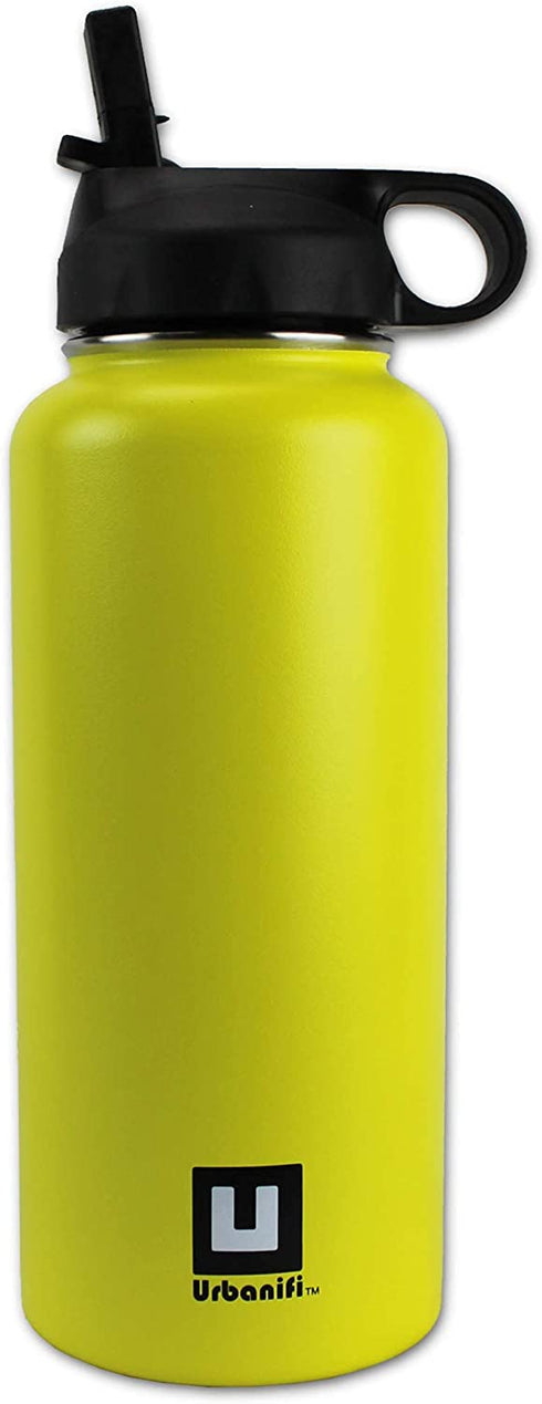 Urbanifi Water Bottle Baseball Softball Tumbler 32 oz Gift for Mom Men Flask Sports Travel Waterbottle, Stainless Steel, Vacuum Insulated, Water Cold for 24, Hot for 12 Hours