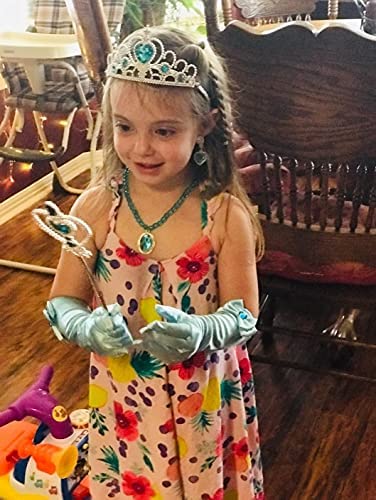 Tacobear Princess Dress Up for Little Girls Crown Cape Jewelry Halloween Costume Accessories Set for Kids Age 3-6 Years