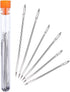 Hekisn Professional Large-Eye Leather Stitching Needle with 3 Different Sizes for Leather Projects with Storage Container (6 Pieces)