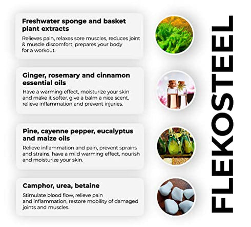 3 Tubes HENDEL'S GARDEN Flekosteel warming body balm