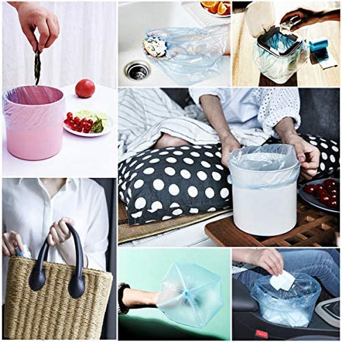XIANMU 160 Count 0.5 Gallon Trash Bags Small Trash Bags 8 Colors Car Garbage Bag Pet Garbage Bag Trash Can Liners for Home Office Kitchen Small Sized Waste Bin
