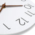 12'' Wooden Wall Clock - Plumeet Frameless Clocks with Silent Quartz Movement - Modern Style Village Wall Clocks Decorative Home Kitchen - Battery Operated (White)