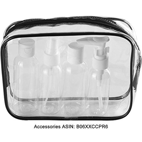 ScivoKaval Clear Carry-On Travel Toiletry Bag TSA 3 1 1 Airline Quart Bag 1 Quart Sized with Zipper for Men and Women 1 Pack