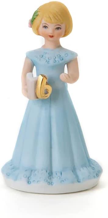 Enesco Growing Up Girls €œBlonde Age 6 Porcelain Figurine, 4