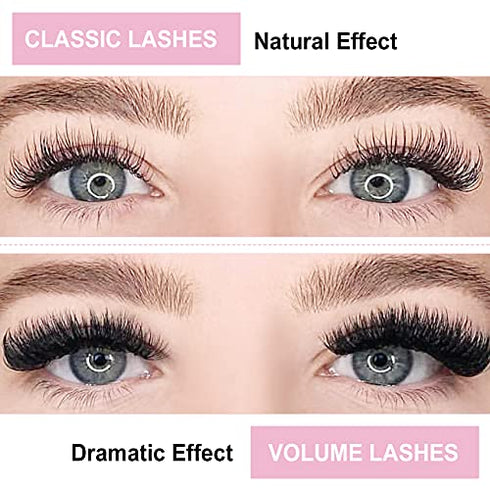 Classic Eyelash Extensions C-0.15-8-15MIX Classic Lash Extensions .07 Individual Lash Extensions D Curl Handmade Classic Lashes (C-0.15,8-15MIX)